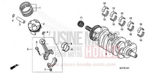 VILEBREQUIN/PISTON (CBF600S8/SA8/N8/NA8) CBF600N8 de 2008